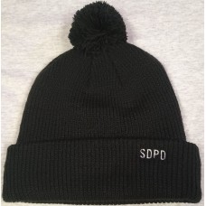 SDPD Pom Beanie Black